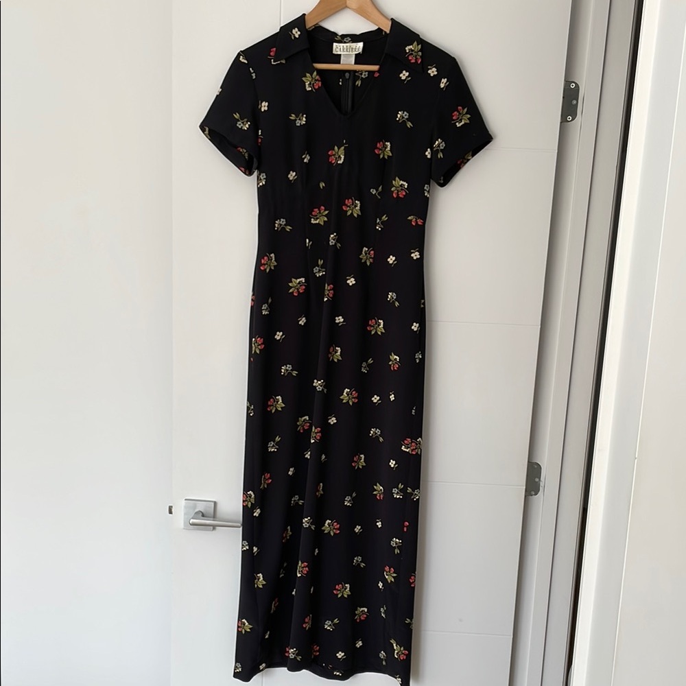 Floral Black Maxi Dress